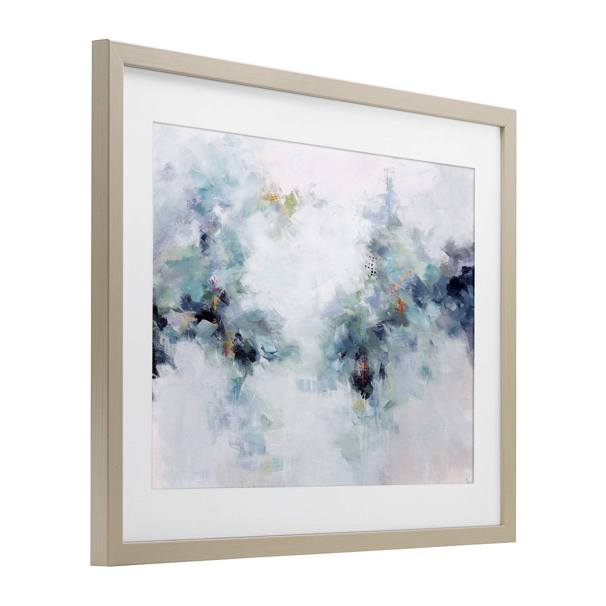 Reaching Out Abstraction Birch Framed Print Under Glass, design by Karen Hale