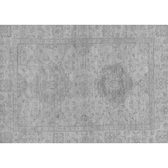 Ahgly Company Indoor Rectangle Abstract Gray Modern Area Rugs, 3' x 5'