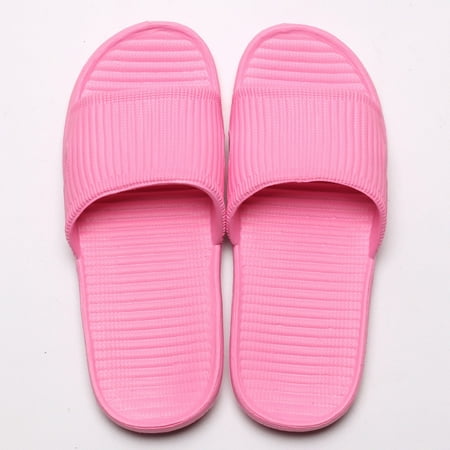 

Promotion Clearance Unisex Home Slippers Summer Indoor Floor Non-slip Slippers Couple Family Women And Men Hotel Bathroom Bath Sandal Slippers Pink 40-41