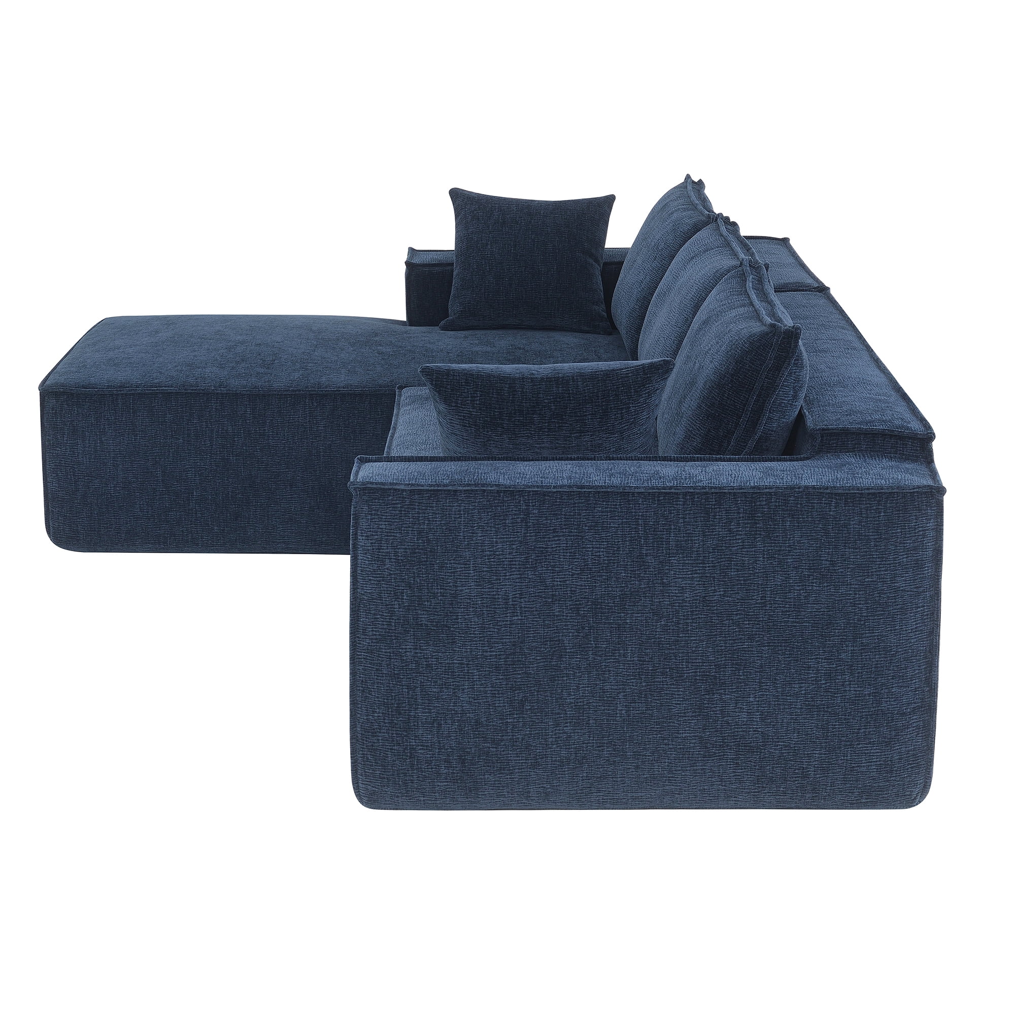 MAYEERTY 111.5x72" Minimalist Modular Sectional Sofa - Wrinkle-Resistant Chenille L-Shaped Couch, 2PC Free Combination No Assembly, 3 Colors