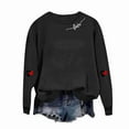 thumbnail image 5 of FDGIU ‌Valentine's Day Shirt Women, Heart Print Long Sleeve T-Shirt with Crew Neck for Valentine's Outfit & Casual Wear, 5 of 6