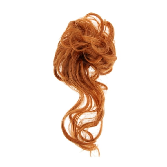 Unique Bargains 1 Pc Nature Long Hair Wig hair clip for Women 9.84inch Orange