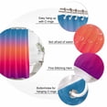 thumbnail image 6 of Blue Purple Orange Waterproof Fabric Shower Curtain,Modern Ombre Abstract Art Waterproof Fabric Shower Curtain for Bathroom Curtains Bathtubs Hotel Shower Curtains with 12 Hooks Stall 48x72in, 6 of 8
