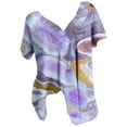 thumbnail image 6 of Black*Friday Deals Clothes under $5 GaThRRgYP Womens Plus Size Tops,Women Plus Size Short Sleeves V-Neck Print Blouse Pullover Short Sleeve Blouses Purple S, 6 of 6