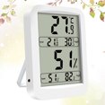 thumbnail image 1 of FUTUREORYY 1Set LED Display Indoor Hygrometer Temperature Monitor ABS White for Bedroom Living .8x3.4in, 1 of 8