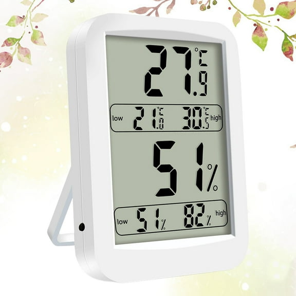 RENACLIPY Mini Digital Indoor Hygrometer and Thermometer for Accurate Home Temperature & Humidity Monitoring, White