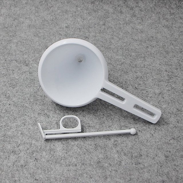 Mobutofu Pancake Pourer Dispenser 4 Sets White Handheld for Batter Pouring and Cake Decorating Home Use