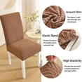 thumbnail image 6 of shyuyusa 6-Piece Elastic Spandex Dining Chair Covers Set Semi Circular Slipcovers Stretchable Water Resistant for Home Restaurant Office Decor, 6 of 6