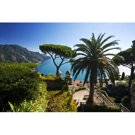 View of the Amalfi Coast from Villa Rufolo in Ravello, Italy Print Wall Art By Terry