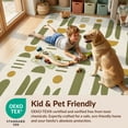 thumbnail image 4 of Design&I 5'x7' Washable Area Rug Olive Mustard Geometric Design Abstract Shapes with Modern for Small Living Room, Bedroom, Sleek Flatweave Pet Friendly & Non-Slip, 4 of 7