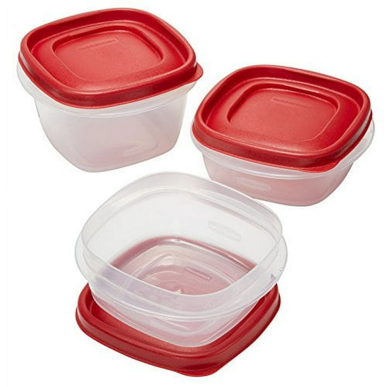 Rubbermaid Easy Find Lids Food Storage Container, 4-Piece Set, Red (1787251)