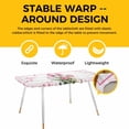 thumbnail image 4 of Pink Tulip Table Cloths for 8 Foot Rectangle Tables, Spring Floral Romantic Flowers Modern Art Wooden Patio Waterproof Elastic Fitted Tablecloths, Washable Rectangular Table Cover for Camping, 4 of 8