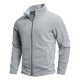 thumbnail image 1 of pstuiky camisas de manga larga para hombre, Chaqueta con capucha y cremallera de manga larga informal de color liso para hombre salir tops m, 1 of 6