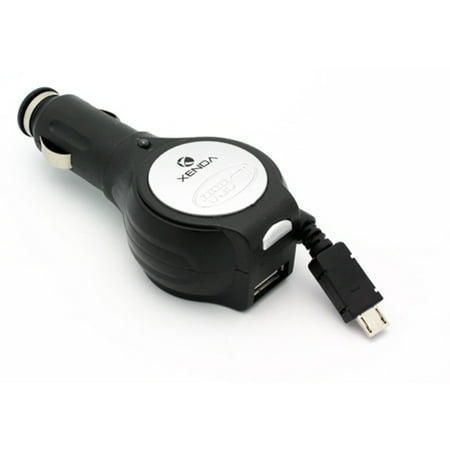 Retractable Vehicle Power Adapter Retractable Car Charger DC Power Socket Plug-in Power Adapter Compatible With Motorola Moto E5 Play E4 PLUS, G4 Plus, Droid Maxx 2 - Samsung Google Nexus 10, Galaxy TabPRO 8.4 12.2 P3D ()