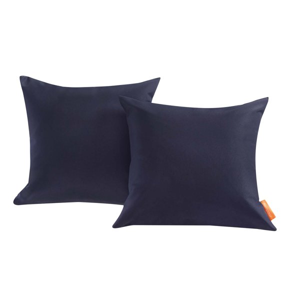 Juego de almohadas para patio exterior de Modway, azul marino, 44 x 44 cm, paquete de 2
