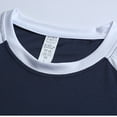 thumbnail image 6 of Men's Color Block T-Shirts Long Sleevek Pullover Workout Tee Tops (Navy XXXXL), 6 of 6
