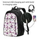 thumbnail image 2 of Easygdp Violets Flowers Mochila para Laptop de Viaje con Puerto USB, Mochila para Laptop con Puerto de Carga USB para Mujeres y Hombres, 2 of 7