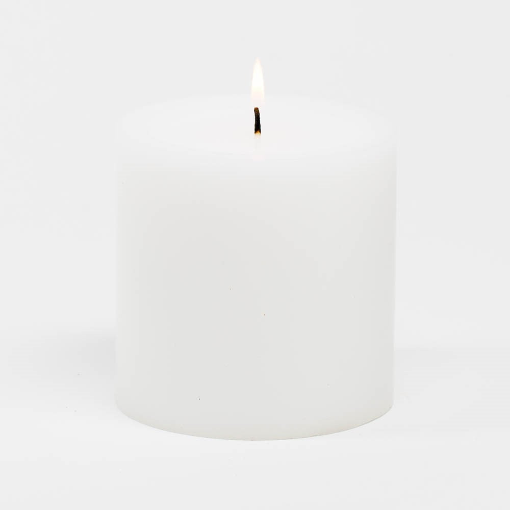 Richland 4" x 4" White Pillar Candle