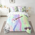 thumbnail image 2 of Erosebridal Music Guitar Bedding Sets Twin Size,Disco Ball Comforter Sets with Sheets,Rock Music Bed in a Bag Twin size,Super Cozy Old Fashion Room Decoration,Reversible,7pcs, 2 of 6