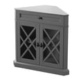 thumbnail image 3 of Twin Star Home Modern Farmhouse Corner Accent Cabinet, Antique Gray, 3 of 7