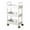 White, variant on 3-Tier Kitchen Storage Cart, Plastic Utility Rack with Casters and Armrests, Bathroom, Toilet, Living Room Organizer