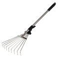 thumbnail image 1 of Adjustable Garden Leaf Rake Alloy Telescopic Hoe Grass Tool Multi Toothed Metal Rake for Deciduous Hay Grass of Lawn and Yard, 1 of 5