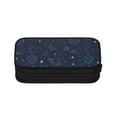 thumbnail image 2 of TEQUAN Large Capacity Pencil Case, Outer Space Planet Stars Pattern Pencil Pouch 2 Compartments Pencil Bag (Black), 2 of 7