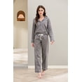 thumbnail image 6 of Richie House Women Cotton Pajamas Set Notch Collar Soft Sleepwear Pjs Button Nightwear RHW2846-B-L, 6 of 7