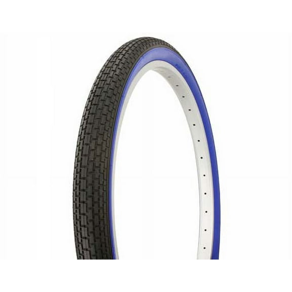 Tire Duro 26" x 2.125" Black/Blue Side Wall HF-120A. Bicycle tire, bike tire, beach cruiser bike tire, cruiser bike tire