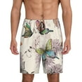 thumbnail image 3 of Lsque Flying Butterflies-1 Mens Sleep Pajama Shorts,Short Pajama Pants, Cotton Ultra-Soft Knit-X-Large, 3 of 9
