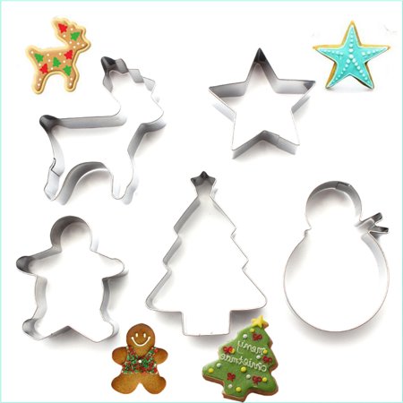 - 5PCS/Lot Christmas DIY Cookie Cutter Fondant Biscuits Molds Baking Moulds Stainless Steel Metal Frame Shape Baking Tools
