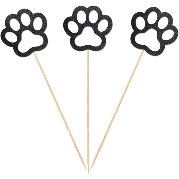 Dog Print Centerpiece Sticks, 12-Pack Table Topper Double-Sided Birthday Baby Shower Party Decorations