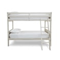 thumbnail image 2 of Benjara Lea Twin Size Bunk Bed, Wooden Ladder, Traditional Crisp White, 2 of 5