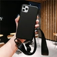 thumbnail image 2 of Silicone Case Compatible with iPhone 7/8/ SE2, Adjustable Crossbody Necklace, Lanyard Neck Strap Protective Case Cover (Black, iPhone 7/8/ SE2020), 2 of 15