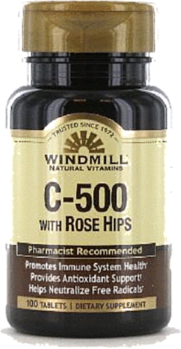Vitamin C-500 Tablets Rose Hips 100 Tablets