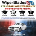 thumbnail image 2 of 2024 BMW 330i Beam Wiper Blades Wipers w/1yr Warranty (Set of 2) (WiperBladesUSA), 2 of 5