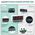 thumbnail image 2 of 4-Digit Rechargeable DIY Digital Clock Kit, SMD SMT Electronics Clock Soldering Practice Kit Light-Controlled Alarm Clock Soldering Projects for School Learning and Home Office Use, 2 of 6