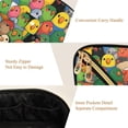 thumbnail image 5 of FORMRS Makeup Bag Travel Cosmetic Organizer for Women Fold Flat Zipper Pouch with Handle, Colorful Birds Pattern, 5 of 8