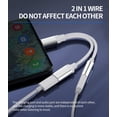 thumbnail image 4 of USB-C to 3.5mm Headphone Adapter Dongle(2 in 1)DAC Type C Charger Splitter for Samsung Galaxy S22 S21 S20 FE Ultra Note10 S9 S10 Google Pixel LG iPad Pro Aux Jack Cord Audio Charging Cable Accessories, 4 of 5
