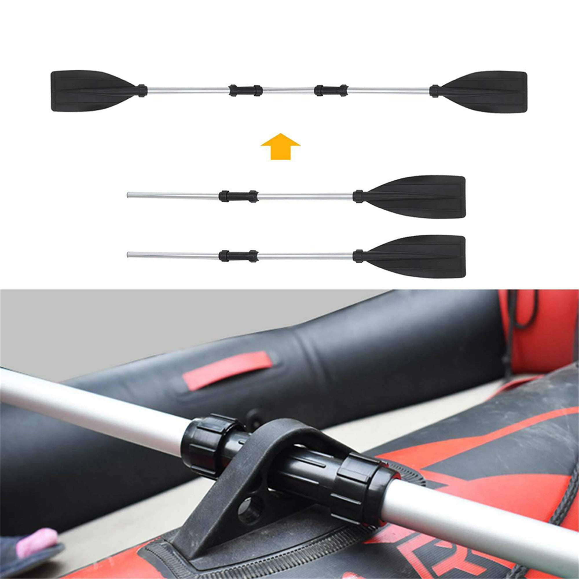 2 PCS Aluminum Adjustable Afloat Kayak Oars Boat Rafting Canoe Paddle Tools 
