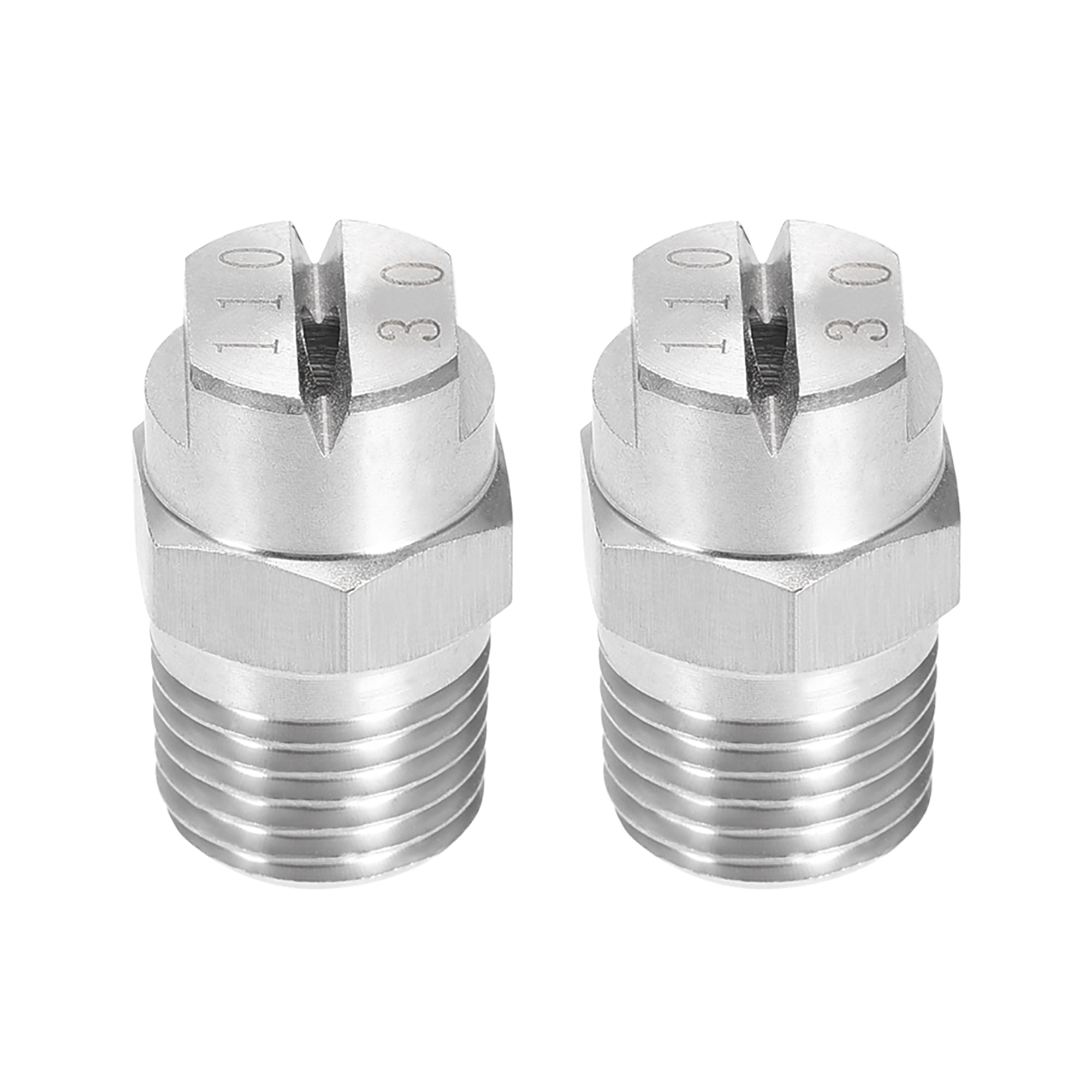 1/4BSPT Nozzle Flat Fan Spray Tip 110 Degree 3.6mm Orifice Diameter 2 Pcs 