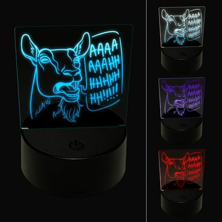 

Screaming Goat LED Night Light Sign 3D Illusion Desk Nightstand Lamp