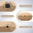 thumbnail image 5 of Alpha Joy 13ft Large Double-Sided Outdoor Patio Umbrella with Colorful Solar Lights, Beige, 5 of 9