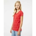thumbnail image 2 of Code Five B03738706 Women Star Print Scoop Neck T-Shirt, Red Star - Extra Large, 2 of 5