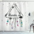 thumbnail image 1 of Ambesonne Indie Shower Curtain, Bohemian Dream, 69"Wx75"L, Black White Pink, 1 of 3