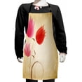 thumbnail image 1 of Floral Kids Apron, Tulips Flourishing Hazy Florets Essence Nature Beauty Themed Flower Design, Boys Girls Apron Bib with Adjustable Ties for Cooking Baking Painting, Sand Brown Red Pink, by Ambesonne, 1 of 2