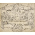 thumbnail image 2 of Etienne Delaune 14x12 Gold Ornate Wood Frame and Double Matted Museum Art Print Titled - The Destruction of Pharoah's Army and Other Scenes Within a Cartouche (1560-1570), 2 of 4