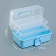 thumbnail image 4 of Caja organizadora Homerr para guardar joyas, organizador plegable multicapa, gran capacidad, para cepillos, suministros de costura, artículos diversos, estuche con asa, 4 of 7