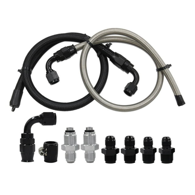 Manguera de la bomba de dirección,Kit de manguera de bomba de dirección asistida de aleación de aluminio,Juego de mangueras de dirección asistida para automóvil de fácil instalación,Para
