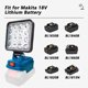 thumbnail image 3 of Para Ma*kita Linterna de Batería Li-ion de 14.4V-18V Linterna para Exteriores Luz de Trabajo LED Inalámbrica de 3.3 Pulgadas Lámpara de Acampar Iluminación de Emergencia, 3 of 9